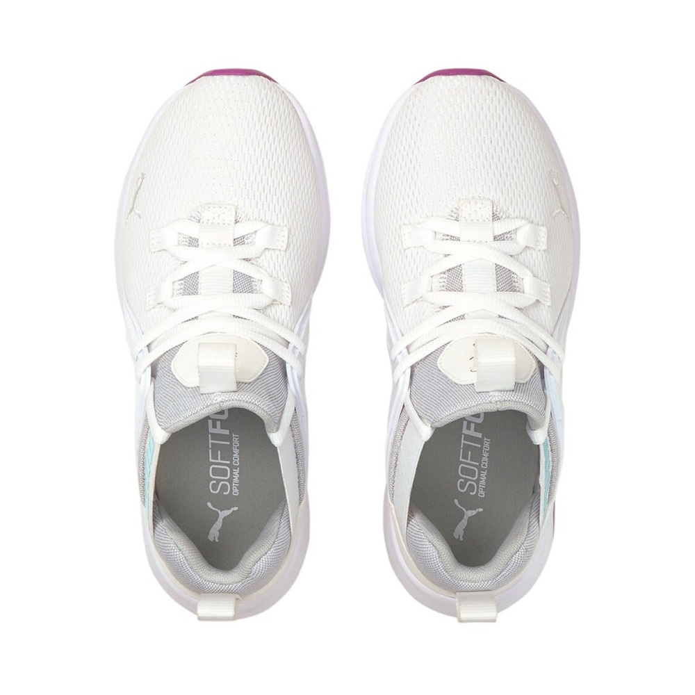 Authentic PUMA Enzo 2 Sparkle JR Boy Girl shoes US 7C NEW W/ Box Softfoam+ White - Picture 4 of 7
